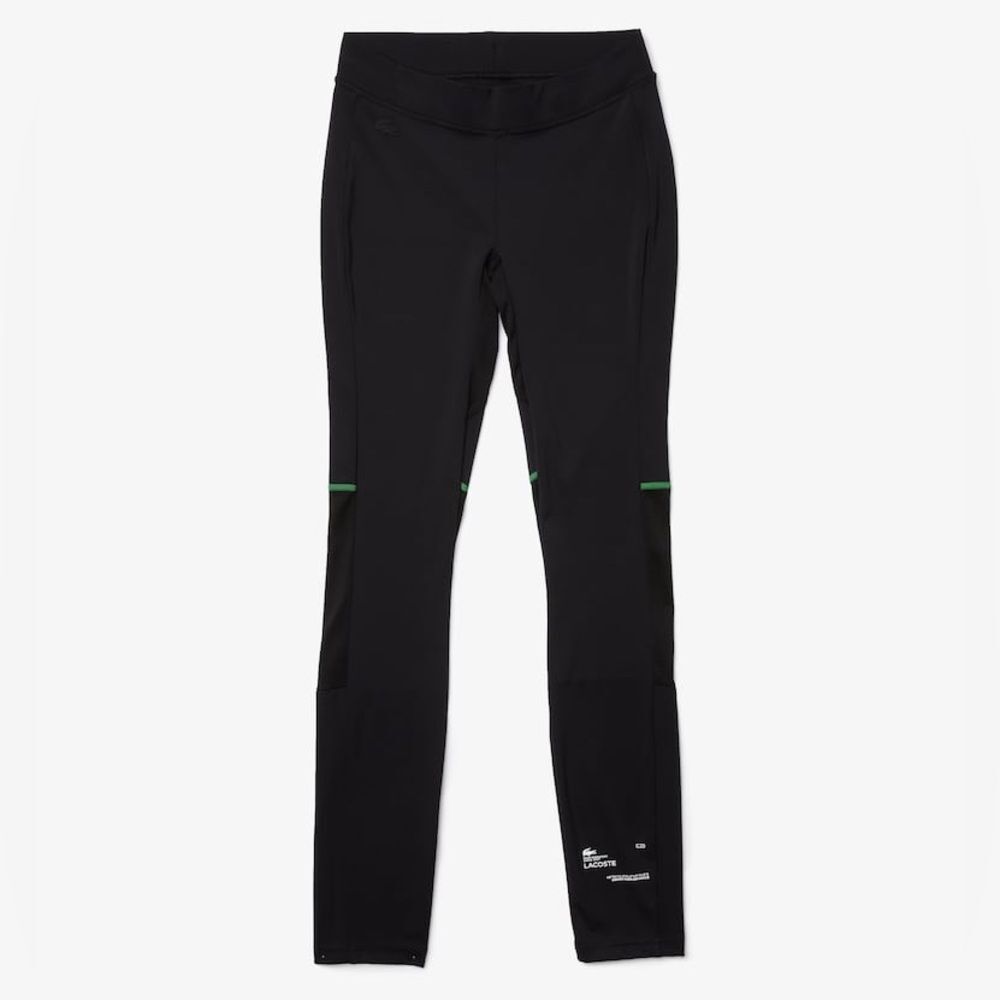 Men's Lacoste Sport Black and Green Leggings | Size Small | EUC |